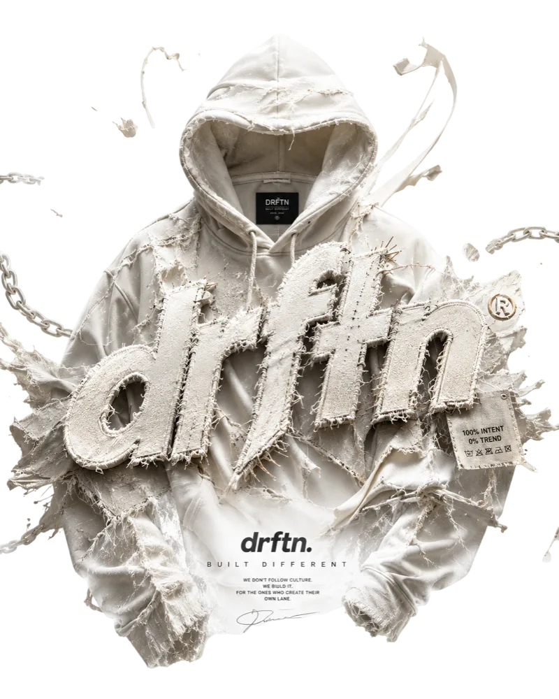 DRFTN Stitch Hoodie — White Edition